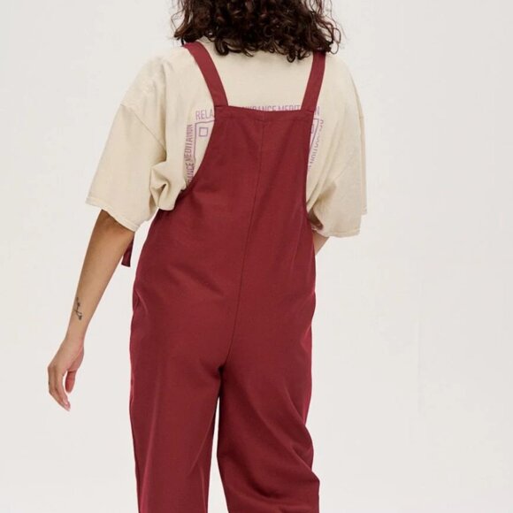 Lucy and Yak Original Dungarees Maroon UK8 - Picture 2 of 4